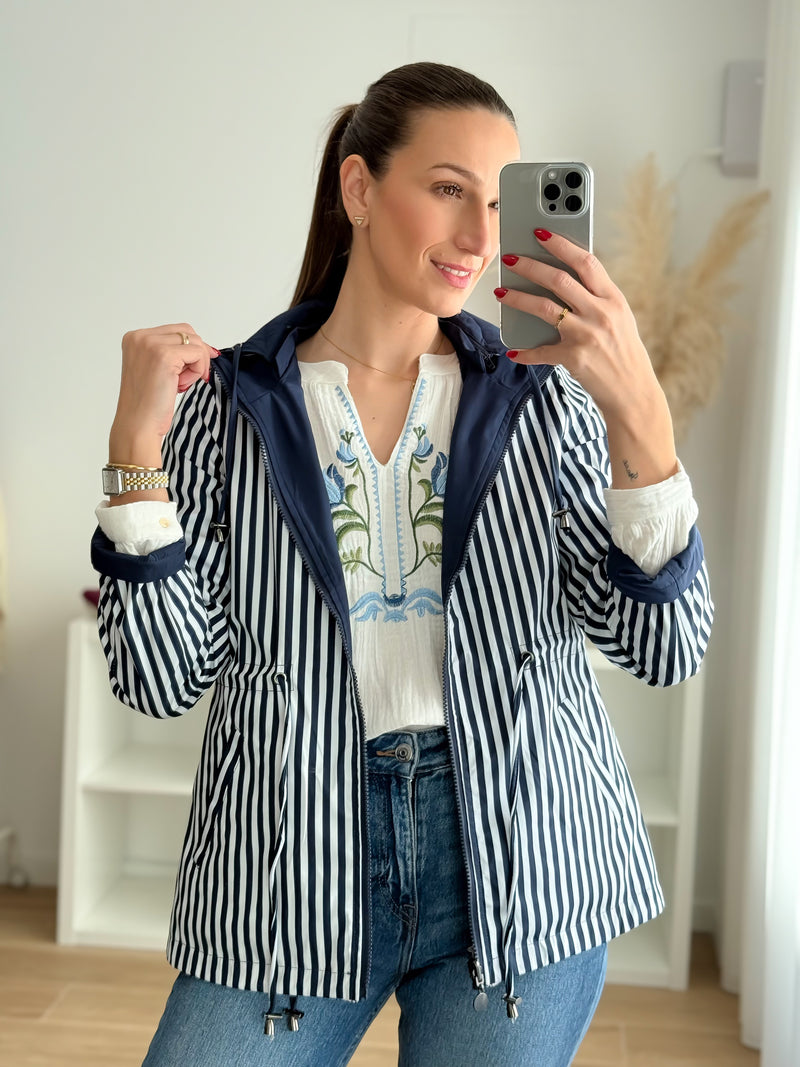 Parka Reversível Azul