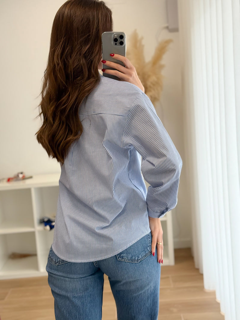 Camisa Riscas Azul