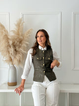 Colete Tweed Verde