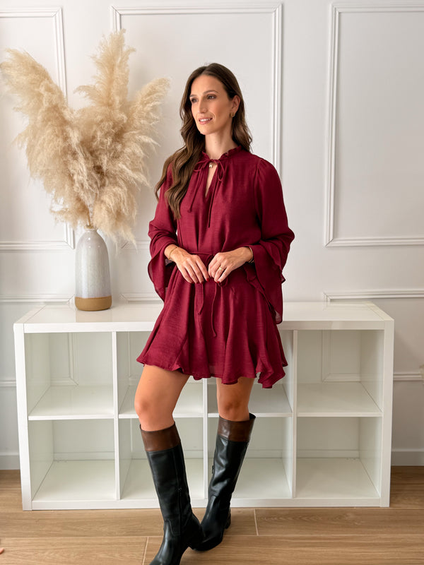 Vestido Bordeaux