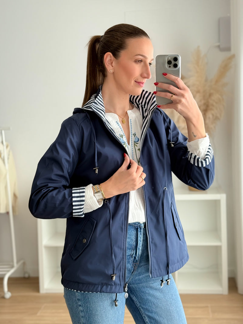 Parka Reversível Azul