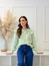 Cardigan Verde Água