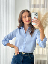 Camisa Básica Azul
