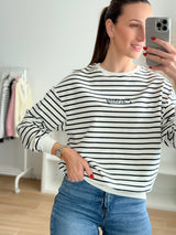 Sweat Riscas azul
