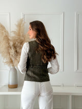 Colete Tweed Verde