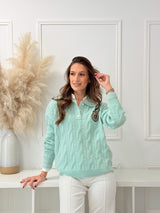 Malha Polo Trançada Verde