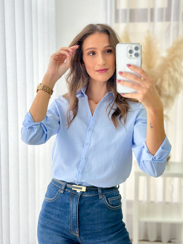 Camisa Básica Azul