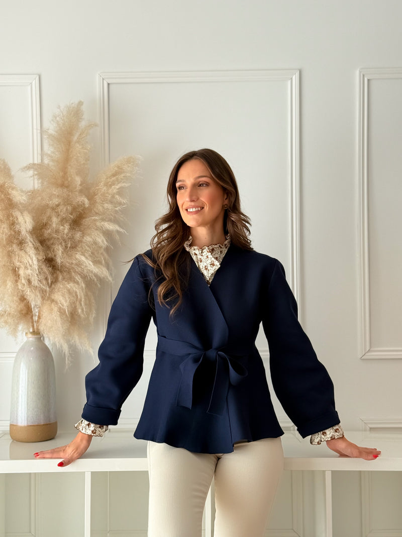 Casaco Navy Cintado