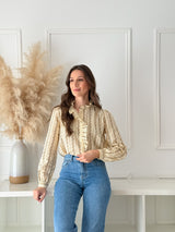 Blusa Sofia Bege/Verde