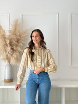 Blusa Sofia Bege/Verde