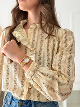 Blusa Sofia Bege/Verde