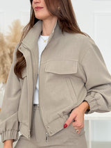 Casaco Elegante Taupe