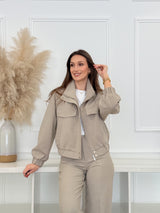 Casaco Elegante Taupe