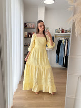 Vestido Bordado Amarelo