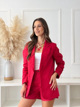 Blazer Vermelho Linho