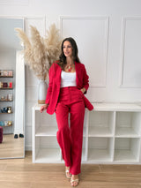 Blazer Vermelho Linho